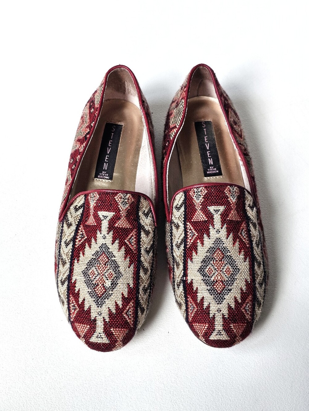 Steven by Steve Madden Aztec Tapestry Loafers Flats Size 7.5 Boho Southwestern